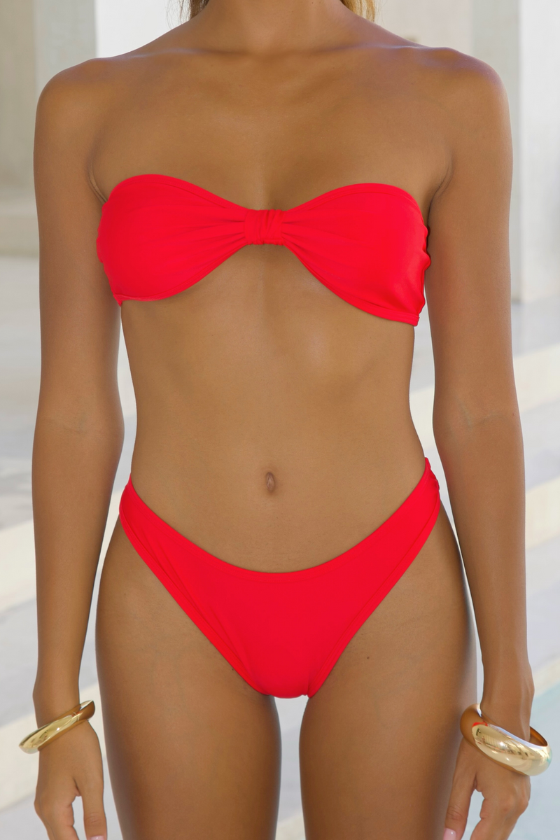 'Red' Thick Fixed Bikini Bottoms