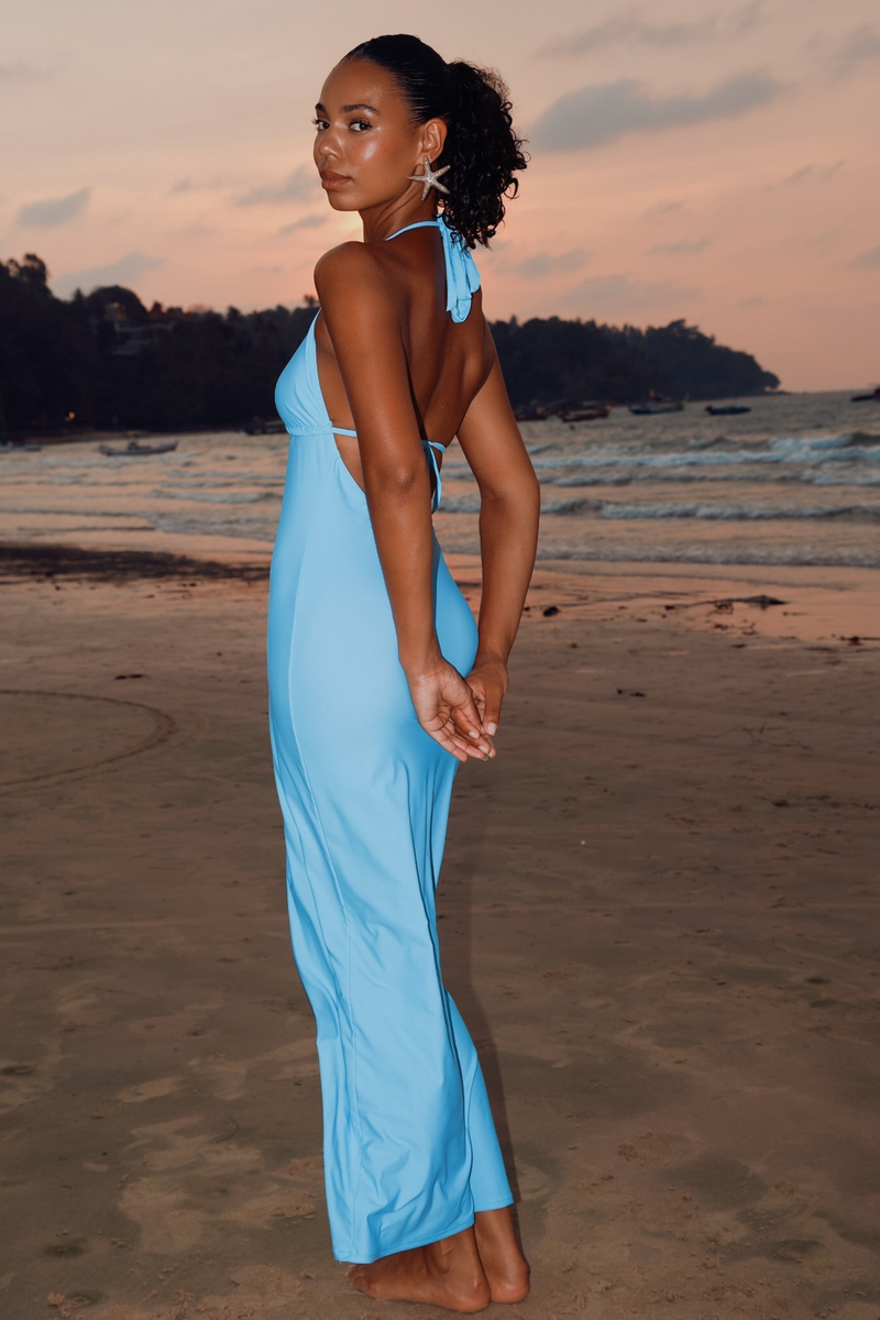 'Clearwater' Powder Starfish Triangle Maxi Dress