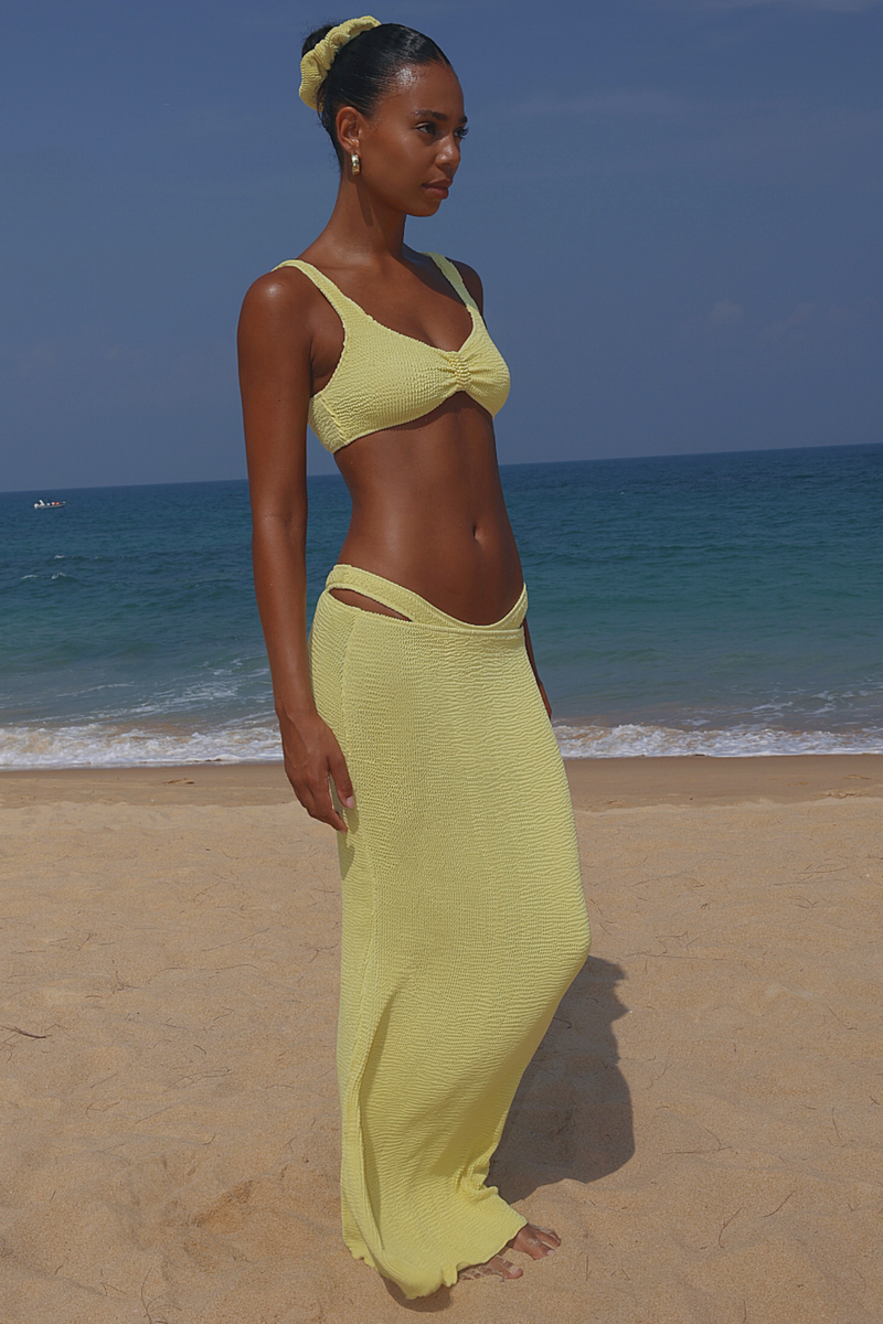 Scrunch 'Lemon' Maxi Skirt